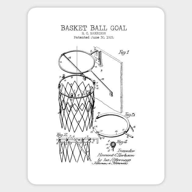 BASKETBALL GOAL patent Sticker by Dennson Creative